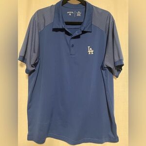 Antigua Men's LA Dodgers Blue Polo Shirt